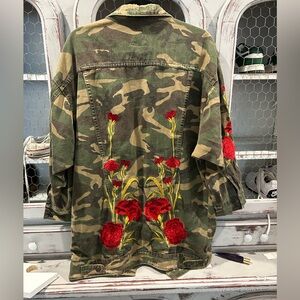 Embroidered Camouflage Jacket